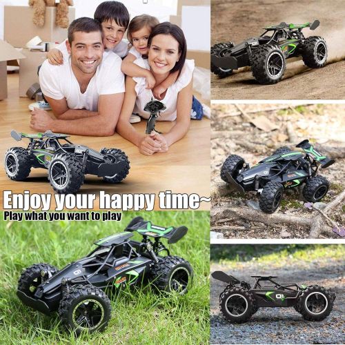  Blexy RC Cars Water-Resistant High Speed Remote Control Car 2.4GHz 2WD RC Truck 1/18 Remote Control Racing Toy Vehicle Fast Hobby Car for Kids with Two Rechargeable Battery Black