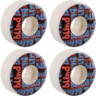 Blind Skateboards Stacked White/Red/Blue Skateboard Wheels - 52mm 99a (Set of 4)