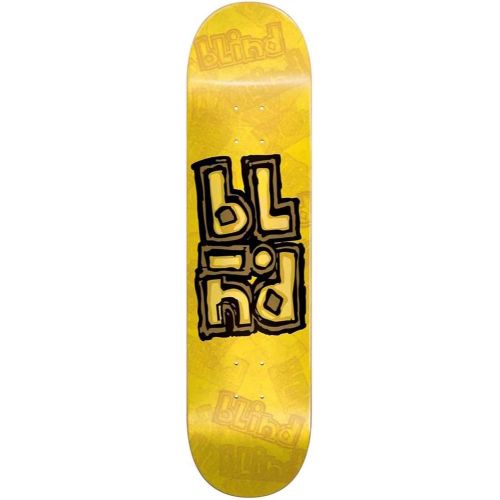  Blind OG Stacked Stamp RHM Skateboard Deck - Yellow - 7.75