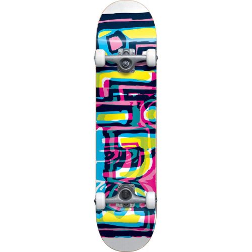  Blind Skateboards Logo Glitch White Mini Complete Skateboard First Push - 7.25 x 29.2