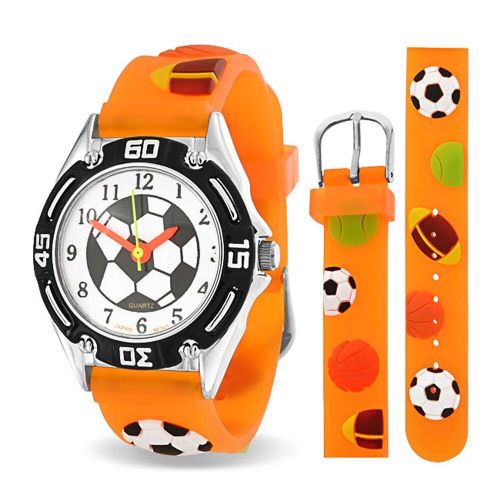  Bling Jewelry Orange Analog Multi Sports Kids Watch Stainless Steel Back by Bling Jewelry