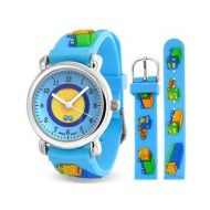 Bling Jewelry Blue Truck Analog Kids Watch Stainless Steel Back Photo Dial by Bling Jewelry