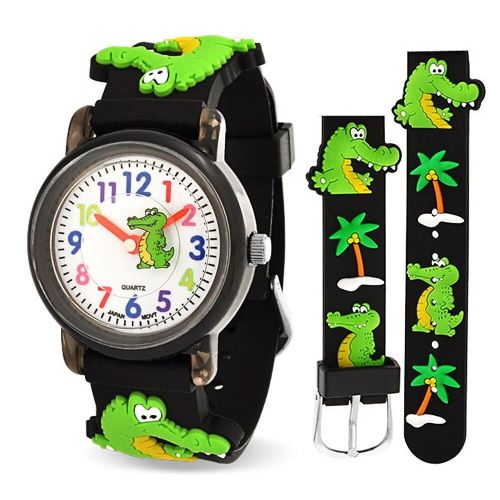  Bling Jewelry Black Alligator Palm Tree Kids Watch Stainless Steel Back by Bling Jewelry