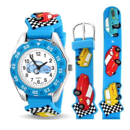  Bling Jewelry Boys Race Car Driver Wheels Blue Kids Sports Watch by Bling Jewelry