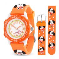 Bling Jewelry Orange Dog Paw Print Animal Kids Watch Stainless Steel Back by Bling Jewelry
