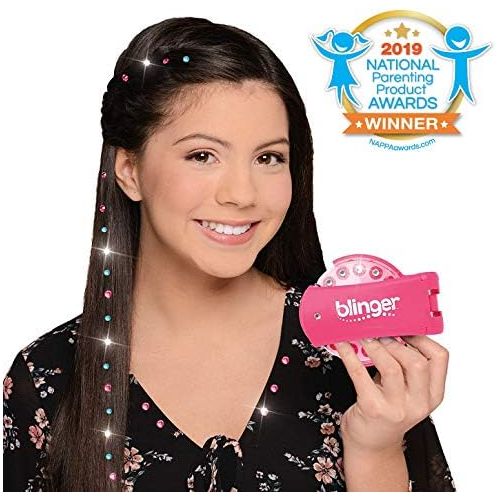  [아마존베스트]Blinger Deluxe Set, Radiance Collection, Comes with Glam Styling Tool & 150 Gems - Load, Click, Bling! Hair, Fashion, Anything! (Amazon Exclusive)