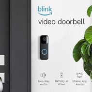 Certified Refurbished Blink Video Doorbell | Two-way audio, HD video, motion and chime app alerts and Alexa enabled ? wired or wire-free (Black)