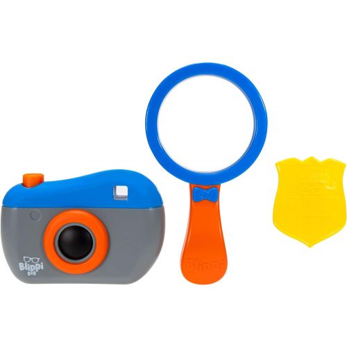  [아마존베스트]Blippi Detective Roleplay Set - Carry Case, Camera, Personalized Yellow Badge, Magnifying Glass, Activity Sheets for Ultimate Toddler and Young Child Mystery Adventure - Exclusive