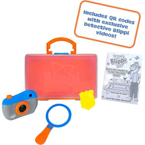  [아마존베스트]Blippi Detective Roleplay Set - Carry Case, Camera, Personalized Yellow Badge, Magnifying Glass, Activity Sheets for Ultimate Toddler and Young Child Mystery Adventure - Exclusive