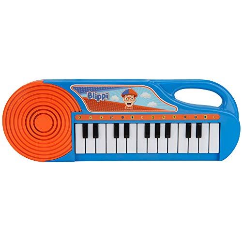  [아마존베스트]First Act Blippi Toy Keyboard, 11 Inch - 23 Keys, Fun Blue Portable Keyboard for Beginners, Preschoolers and Toddlers  Musical Instruments for Kids