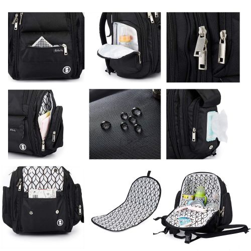  Diaper Bag Backpack by Bliss Bag for Girls, Boys, Twins, Infants, Moms & Dads. Includes Travel...