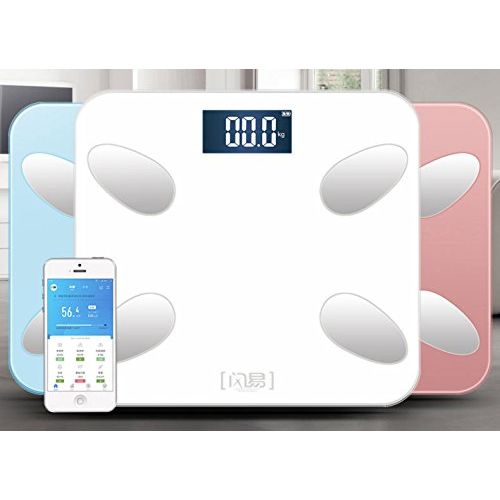  Bliss Brands Rechargeable Battery Digital Weight Scale Glass LCD Display (Black)