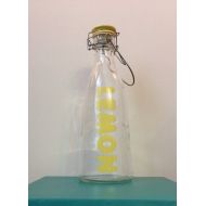 /BlissfullyModern Glass Lemon Water Jug Reusable Bottle 40 oz