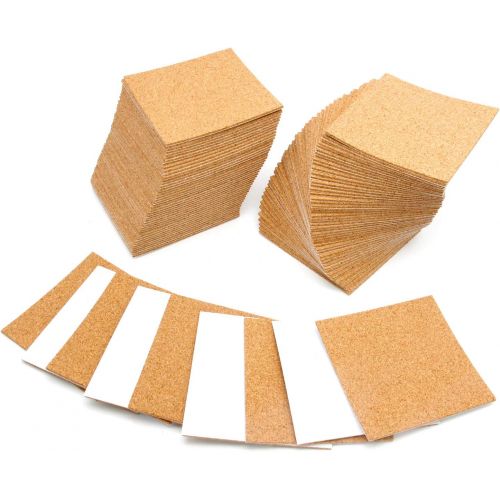  [아마존 핫딜]  [아마존핫딜]100 Pcs Self-Adhesive Cork Sheets 4x 4 for DIY Coasters, Cork Board Squares, Cork Tiles, Cork Mat, Mini Wall Cork Board with Strong Adhesive-Backed by Blisstime