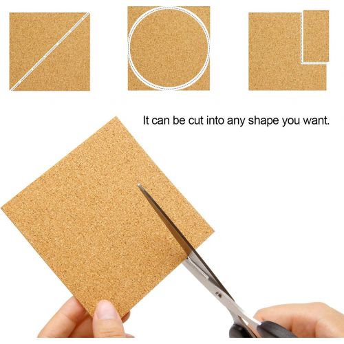  [아마존 핫딜]  [아마존핫딜]100 Pcs Self-Adhesive Cork Sheets 4x 4 for DIY Coasters, Cork Board Squares, Cork Tiles, Cork Mat, Mini Wall Cork Board with Strong Adhesive-Backed by Blisstime