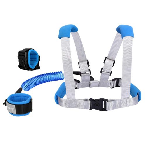  [아마존베스트]Blisstime 2 in 1 Toddler Leash -Anti Lost Wrist Link for Toddlers -Toddler Harness,Baby Leash,Leash for Toddlers,Wrist Leashes,Child Leashes for Toddlers,Not Easy to Open Without K