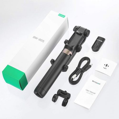  [아마존 핫딜]  [아마존핫딜]Selfie Stick Tripod, BlitzWolf 35 inch Extendable Bluetooth Selfie Stick with Wireless Remote for Gopro iPhone Xs Max/XR/X/8/8 Plus/7/7 Plus /6 Plus/6S/6, Galaxy S10/S9/S8/Note8, H