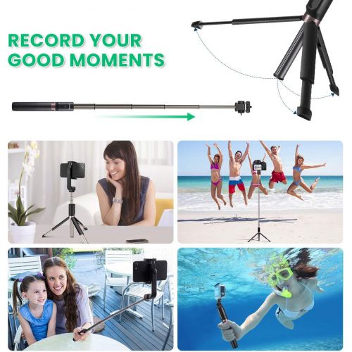  [아마존 핫딜]  [아마존핫딜]Selfie Stick Tripod, BlitzWolf 35 inch Extendable Bluetooth Selfie Stick with Wireless Remote for Gopro iPhone Xs Max/XR/X/8/8 Plus/7/7 Plus /6 Plus/6S/6, Galaxy S10/S9/S8/Note8, H