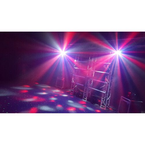  Blizzard minisystem 4-In-1 RGBW LED Beam and Laser Party Light