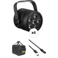 Blizzard LB Hex Unplugged LED PAR Fixture Kit with Case and Cables