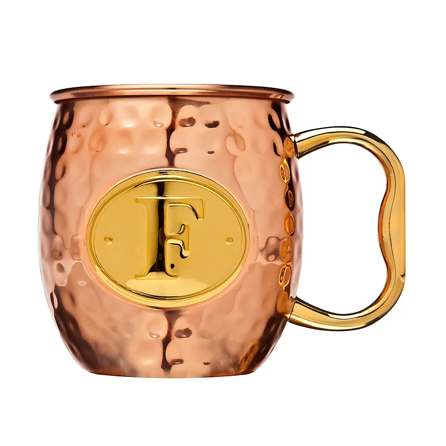 Block Letter Monogram Moscow Mule Mug in Copper