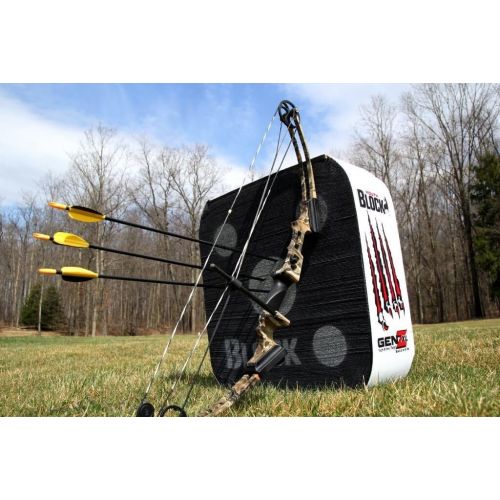  Block GenZ Youth Open Archery Arrow Target - Patented Open Layer Design, Easy Arrow Removal, Great Visibility, Lightweight, Easy to Transport, Two