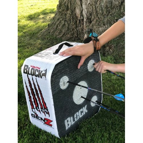 Block GenZ Youth Open Archery Arrow Target - Patented Open Layer Design, Easy Arrow Removal, Great Visibility, Lightweight, Easy to Transport, Two