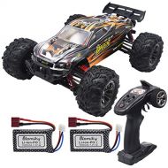 Blomiky 1/16 Scale 2845 Brushless 52KMH+ High Speed RC Truck for Kids and Adults Extra Battery Q903 Orange­