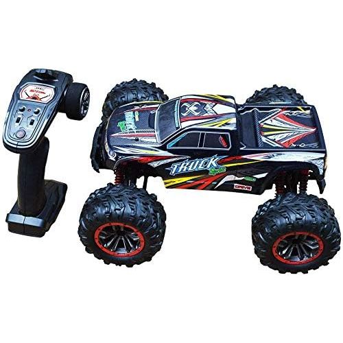  Blomiky 9125 Over Size 1/10 Scale High Speed 30MPH IPX4 Remote Control Monster Car Truck Bonus Battery 9125 Black Red