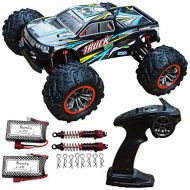 Blomiky 9125 Large Size 1/10 Scale 46KM/H High Speed IPX4 4WD RC Toys Trucks for Kids and Adults 9125 Black Blue