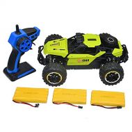 Blomiky C58 1:16 Scale Large Size 2.4G Remote Control RC Cars 15.5MPH High Speed 4WD RC Truck Rock Through Vehicle Extra 2 Battery C58R Green