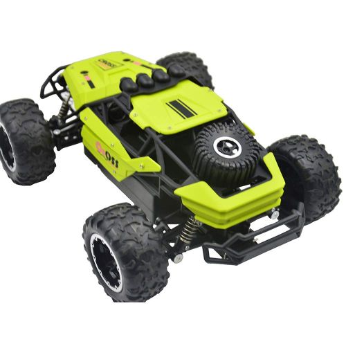  Blomiky C58 1:16 Scale Large Size 2.4G Remote Control RC Cars 15.5MPH High Speed 4WD RC Truck Rock Through Vehicle Extra 2 Battery C58R Green