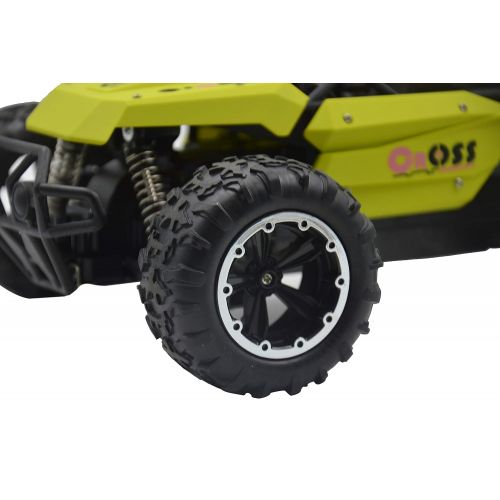  Blomiky C58 1:16 Scale Large Size 2.4G Remote Control RC Cars 15.5MPH High Speed 4WD RC Truck Rock Through Vehicle Extra 2 Battery C58R Green