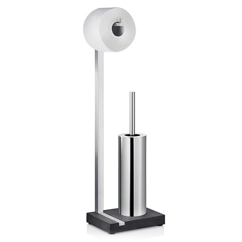  Blomus Menoto 1-Roll Toilet Butler with Tall Brush Holder