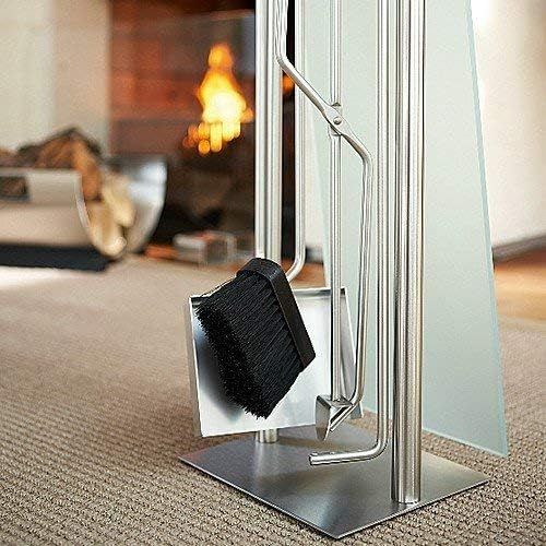  Blomus Stainless Steel Fireplace Tool Set with Glass
