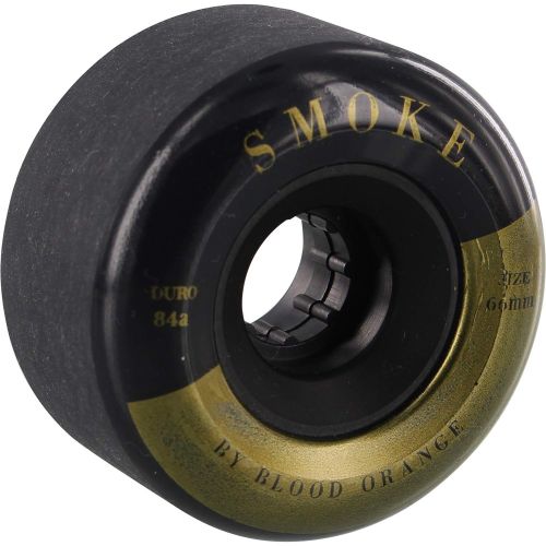  Blood Orange Smoke Black/Gold Longboard Skateboard Wheels - 66mm 84a (Set of 4)