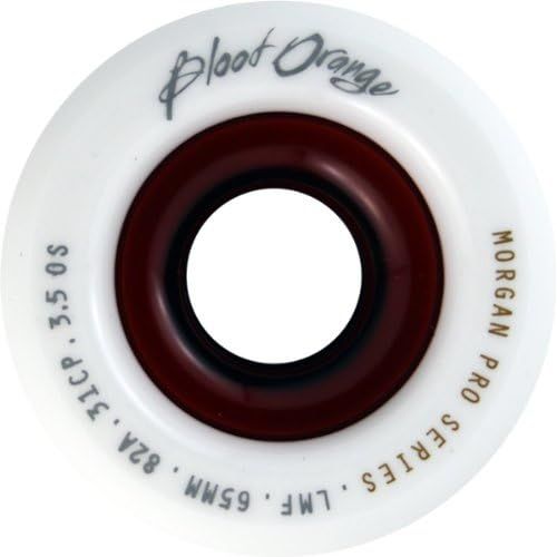  Blood Orange Morgan White / Red Longboard Wheels - 65mm 82a (Set of 4)