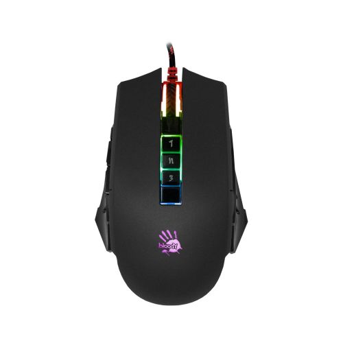  BLOODY P85 RGB Optical Gaming Mouse with Light Strike Optical Microswitches & Scroll Wheel - 1:1 Raw Response - Perfect for Claw Grip - 8 Programmable Buttons and Advanced Macros  Adjust