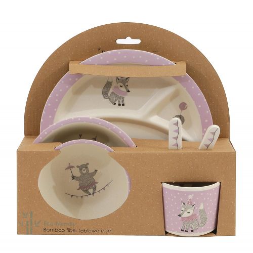  Bloomingville A47403767 6 Piece Purple Kids Dinnerware Gift Set in Box