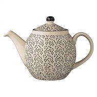 Bloomingville Cream Ceramic Julie Teapot with Black Polka Dots