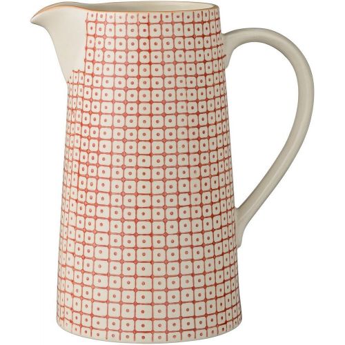  Bloomingville Carla Kanne Krug Wasserkrug Blumenvase Porzellan rot