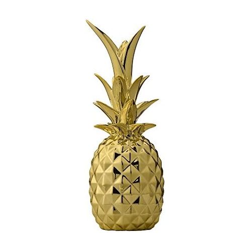  Bloomingville Porcelain Pineapple Shiny Gold