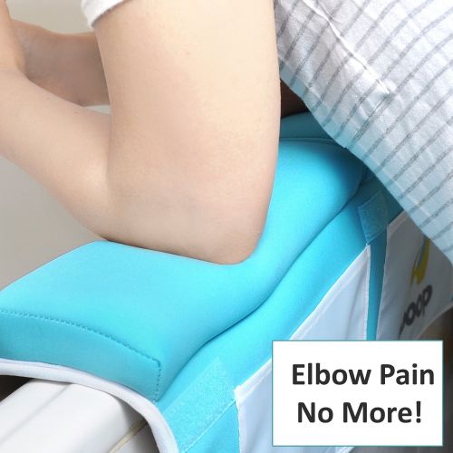  [아마존베스트]Blooop Bath Kneeler with Elbow Rest Pad Set (2-Piece), X-Long, Thick, Knee Cushioned Bathtub Support,...