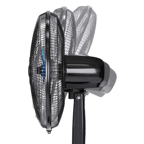  Blossom store 16in Black Durable Oscillating Pedestal Fan w/Timer, Double Blades, Remote Control