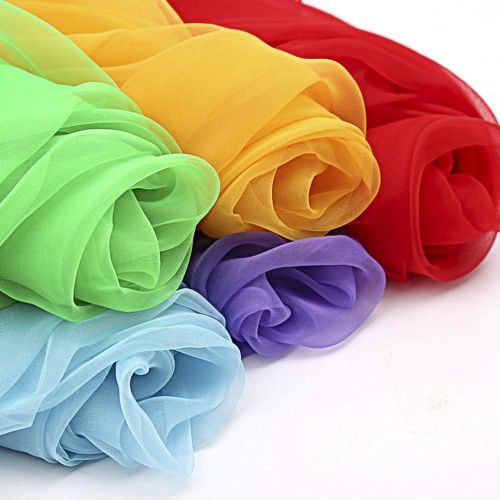  [아마존베스트]Blovec Juggling Silk Scarves, 30 pcs Square Dance Scarf Magic Movement Scarves Performance Props Accessories 24 by 24 Inch in 10 Colors