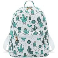 Bluboon Girls Mini Backpack Womens Small Backpack Purse Teens Cute Cactus Travel Backpack Casual School Bookbag (White)