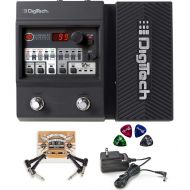 DigiTech Element XP Multi-Effects Processor with Expression Pedal Bundle with Blucoil 2-Pack of Pedal Patch Cables and 4-Pack of Celluloid Guitar Picks