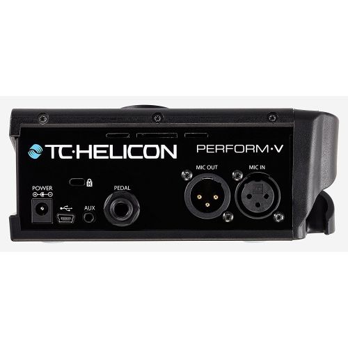  TC Helicon Perform-V Vocal Effects Processor Bundle with Blucoil Power Supply Slim AC/DC Adapter 12V DC 1000mA with US Plug and Blucoil Audio 20’ Balanced XLR Cable