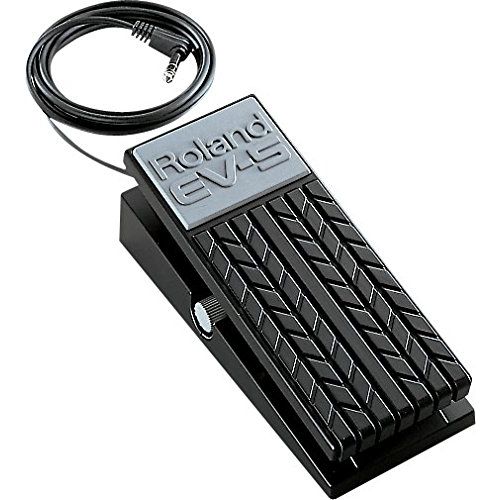  Roland DP-10 Real-Feel Damper Pedal with Non-Slip Rubber Plate Bundle with Roland EV-5 Compact Expression Pedal and Blucoil 5-Pack of Cable Ties
