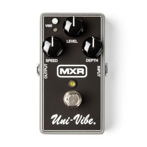  MXR M68 Uni-Vibe Chorus/Vibrato Pedal Bundle with 2-Pack of Pedal Patch Cables, Blucoil Slim 9V 670ma Power Supply AC Adapter and 4-Pack of Celluloid Guitar Picks